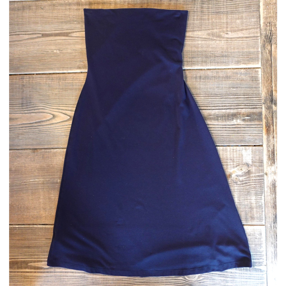 Susana Monaco Navy Strapless Midi Dress